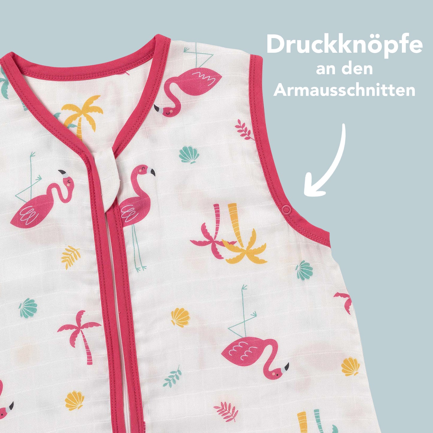 Musselin Schlafsack mit Füßen, 0.5 TOG