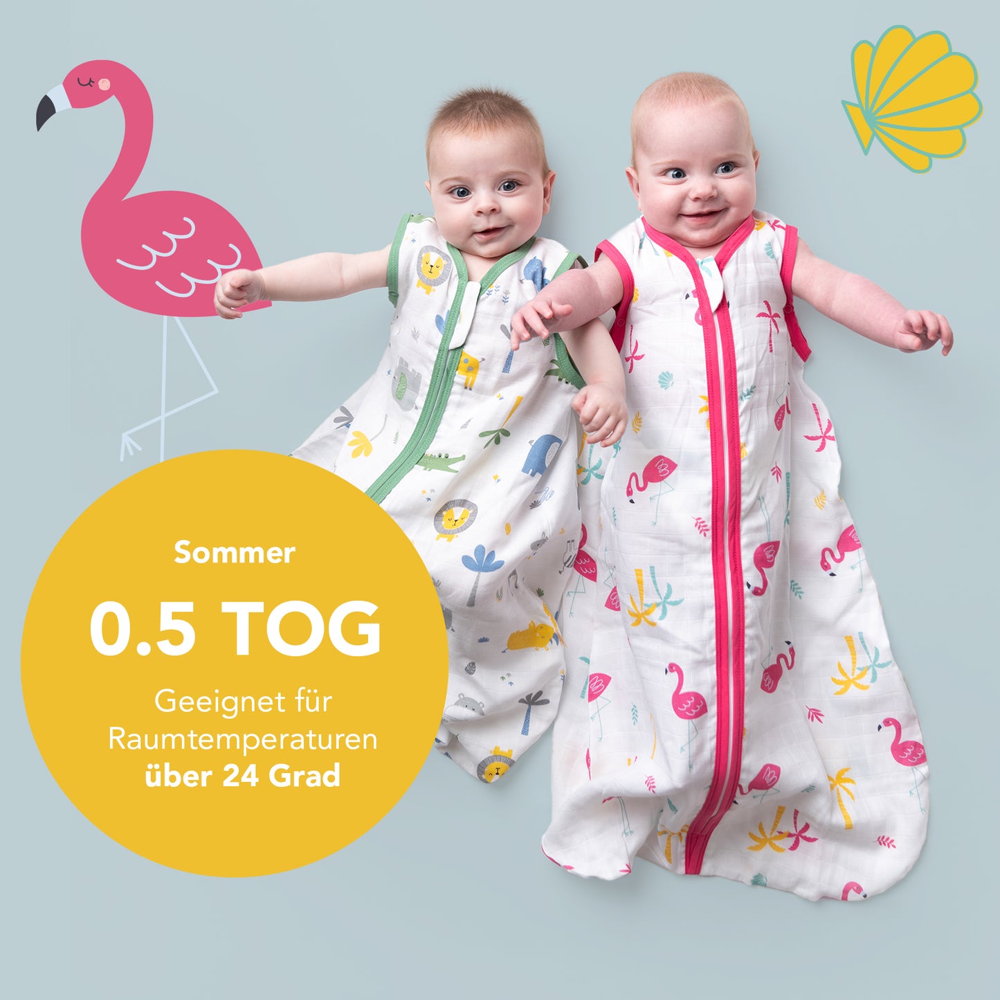 Musselin Babyschlafsack, 0.5 Tog