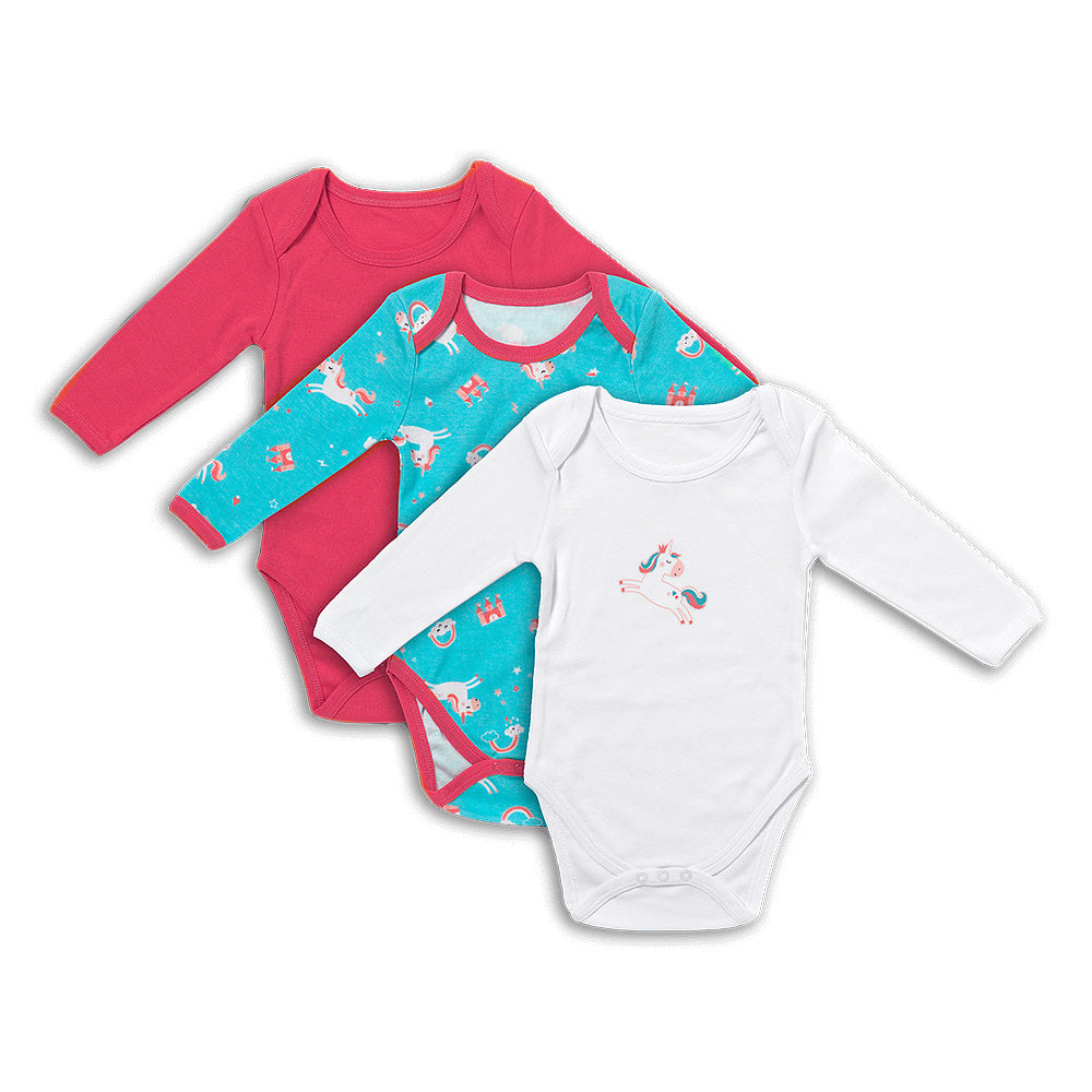 Bio Baby-Bodys langarm 3er-Pack