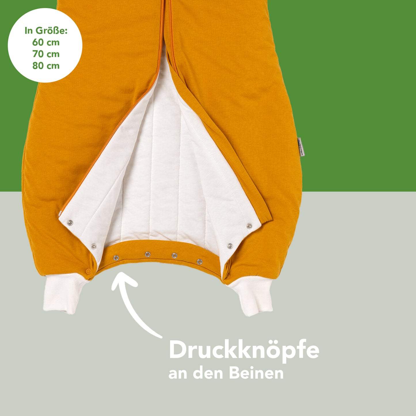 Ganzjahres Schlafsack mit Füßen, 2.5 TOG