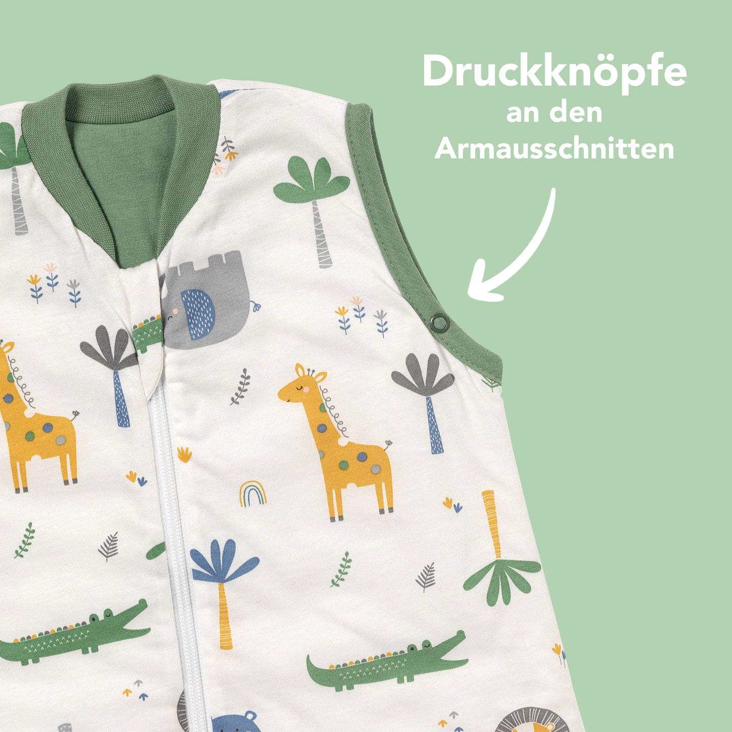 Schlafsack mit Füßen und umklappbaren Bündchen, 1.0 TOG