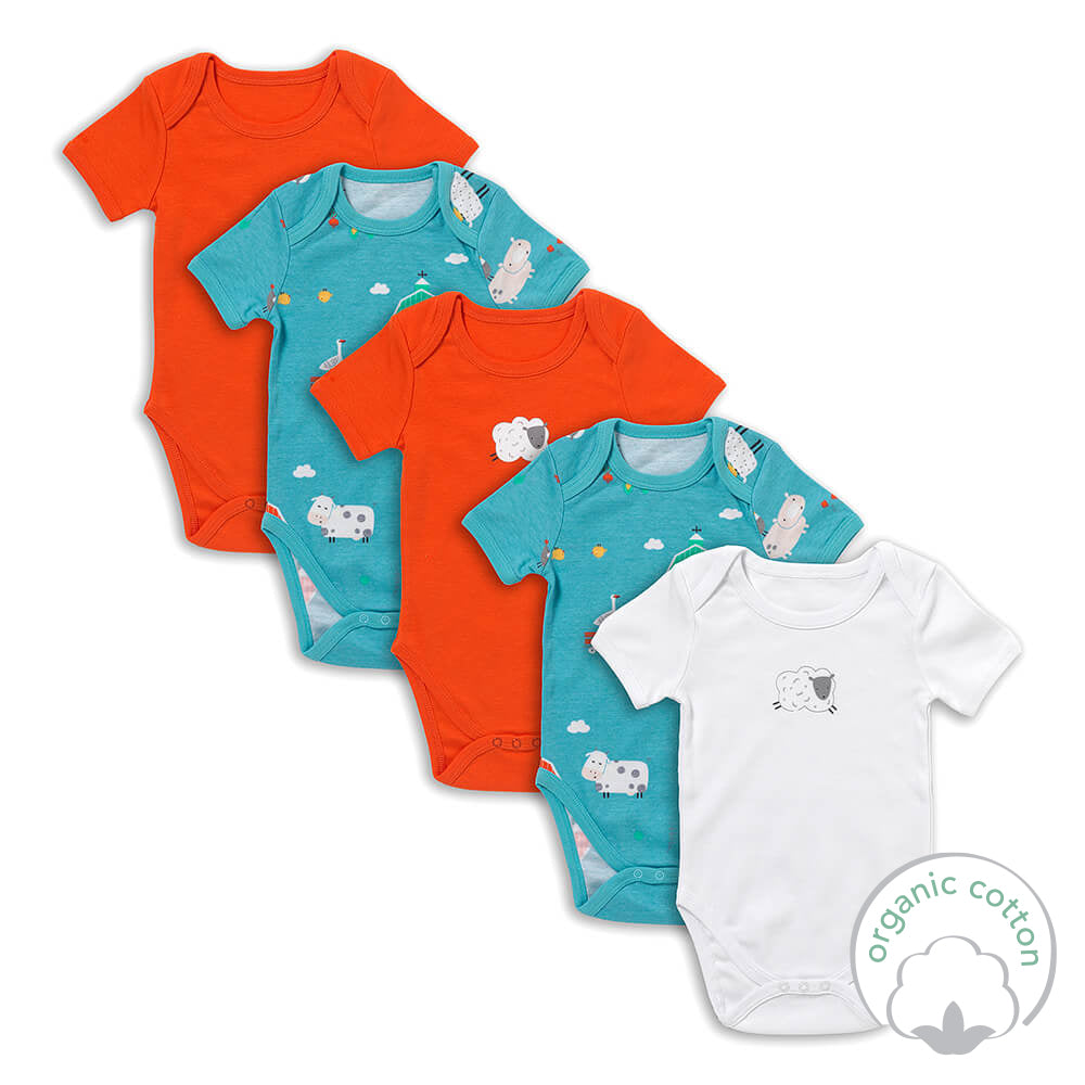 Bio Baby-Bodys kurzarm 5er-Pack