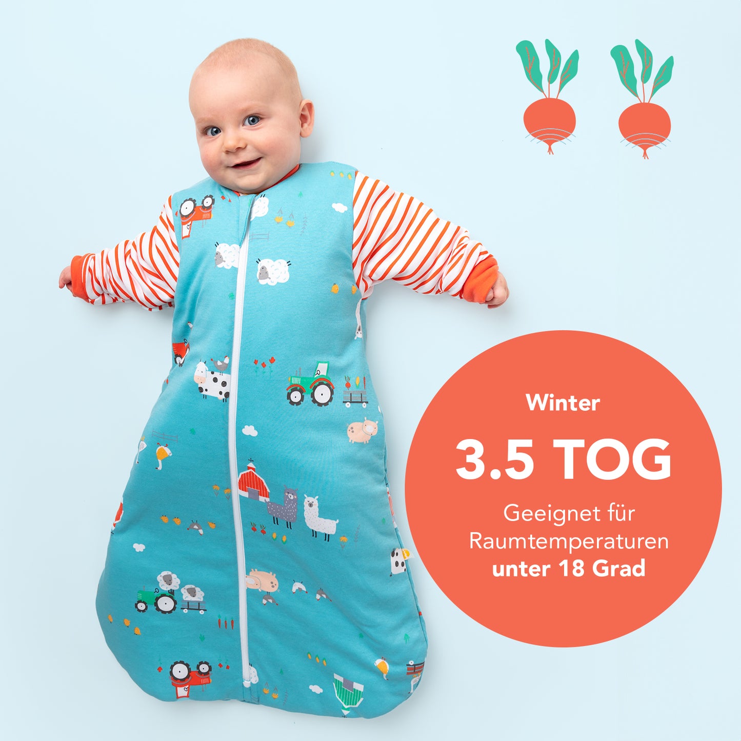 Bio Babyschlafsack, 3.5 TOG