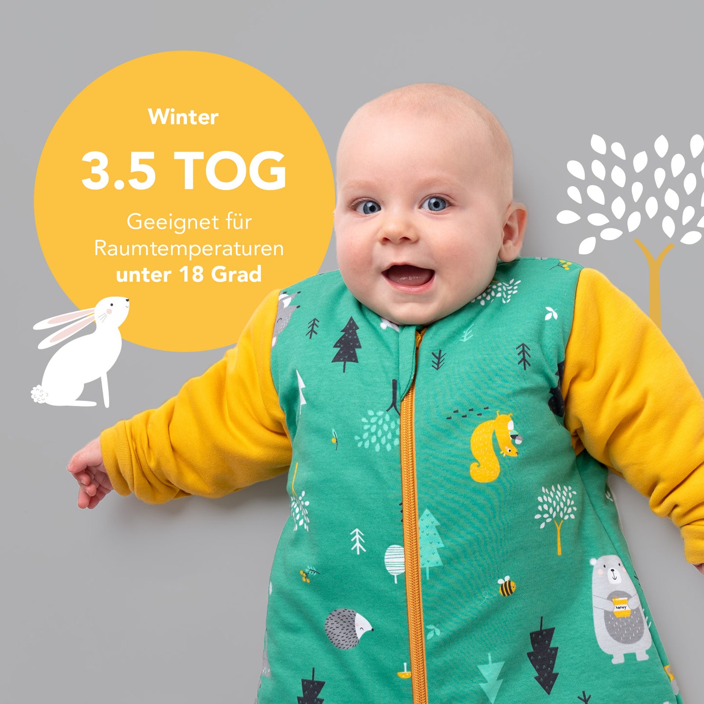 Bio Babyschlafsack, 3.5 TOG